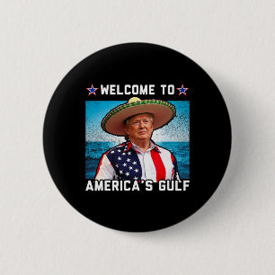 トランプ・アメリカのメキシコ湾大統領トランプ・ソンバー 缶バッジ