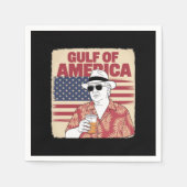 トランプ・アメリカのメキシコ湾大統領 スタンダードカクテルナプキン (正面)