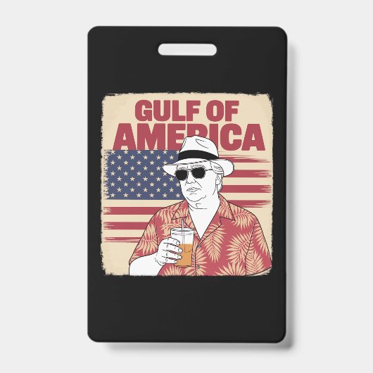 トランプ・アメリカのメキシコ湾大統領 バッジ (表面)