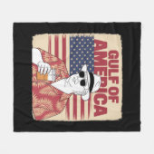 トランプ・アメリカのメキシコ湾大統領 フリースブランケット (正面(横))