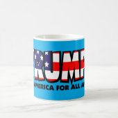トランプ!アメリカの方が良い!MUGライトブルー コーヒーマグカップ (中央)