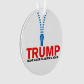 トランプ、アメリカを再び分裂 オーナメント (正面)