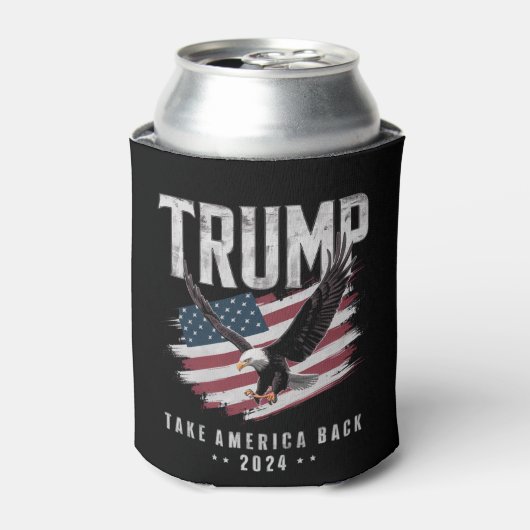 トランプ アメリカを再び取り戻せ 2024年 選挙 ヴィンテージ 缶クーラー (缶正面)
