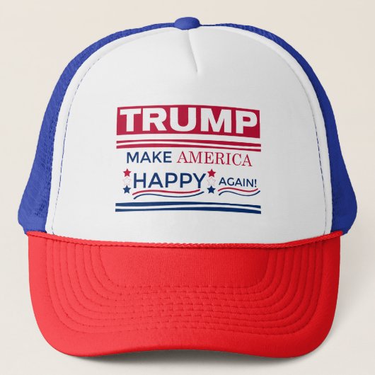 トランプ、アメリカを再び幸せにする キャップ (正面)