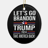 トランプ、アメリカを取り戻す2024 – ブランドン行こう セラミックオーナメント (左)