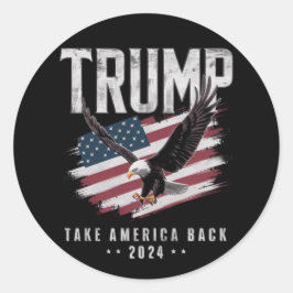 トランプ アメリカを取り戻せ 2024年選挙 ヴィンテージ ラウンドシール