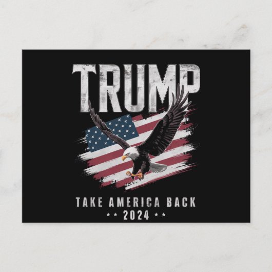トランプ アメリカを取り戻せ 2024年 選挙 ヴィンテージ ポストカード (正面)