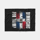 トランプ・アメリカン・ドミニカ共和国の愛国心のために フリースブランケット (正面(横))