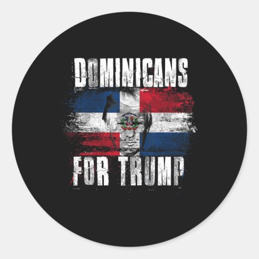 トランプ・アメリカン・ドミニカ共和国の愛国心のために ラウンドシール (正面)
