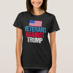 トランプ・アメリカ国旗に対する退役軍人 Tシャツ