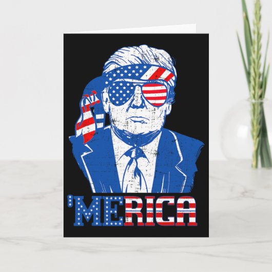 トランプ アメリカ国旗 4th July カード (正面)