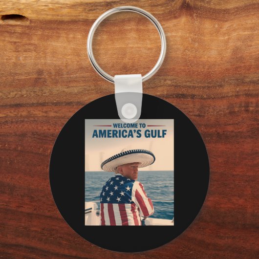 トランプ・アメリカ大統領メキシコ湾ソンブレロ・アメ キーホルダー (正面)