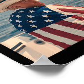 トランプ・アメリカ大統領メキシコ湾ソンブレロ・アメ ポスター (角)