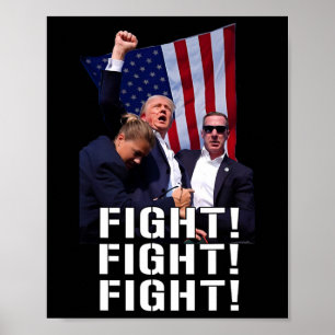 トランプ・アメリカ祈に対する最初のポンピングされた戦い ポスター
