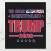 トランプ – アメリカ素晴らしのカムバックトランプ2020 ワインラベル (シングルラベル)