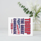 トランプ – アメリカ素晴らしカムバックトランプ2020 ポストカード (スタンド正面)