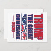 トランプ – アメリカ素晴らしカムバックトランプ2020 ポストカード (正面/裏面)