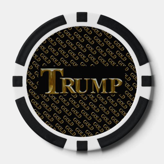トランプ アメリカ ゴールド ポーカーチップ (正面)
