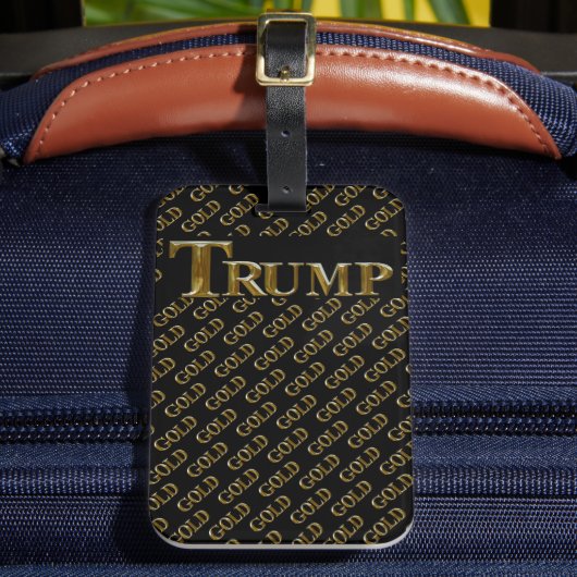 トランプ アメリカ ゴールド ラゲッジタグ (正面インサイチュ2)