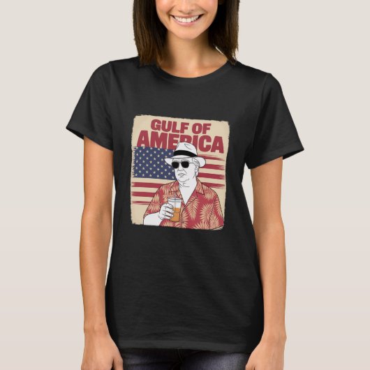 トランプ アメリカ メキシコ湾 トランプ大統領 Tシャツ (正面)