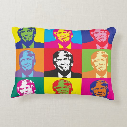トランプ・アーポップ・アートのト大統領 アクセントクッション (裏面)