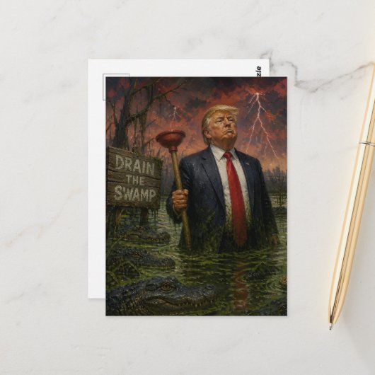 トランプ・イン・ザ・スワンプ ポストカード (正面/裏面インサイチュ)