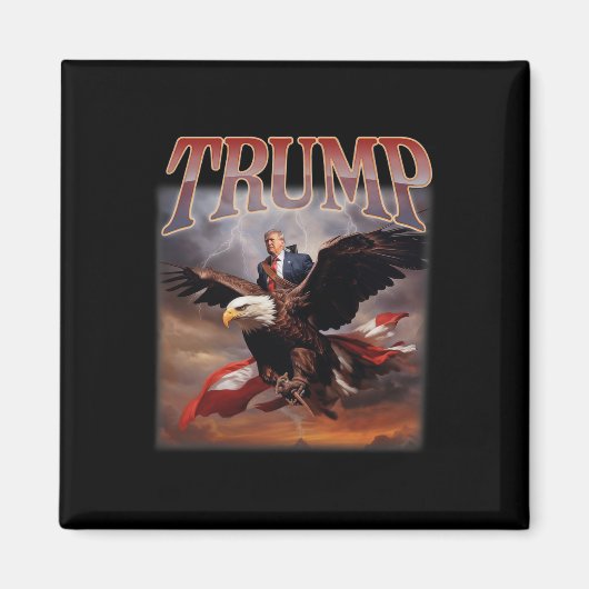 トランプ・イーグル米国大統領2024アメリカをMに戻す マグネット (正面)
