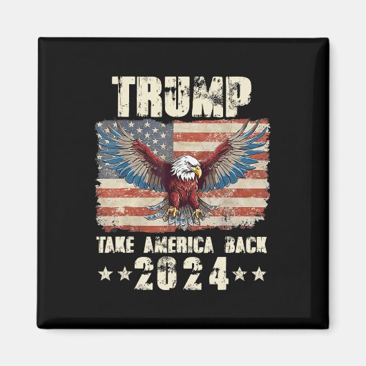 トランプ・イーグル米国大統領2024アメリカをMに戻す マグネット (正面)