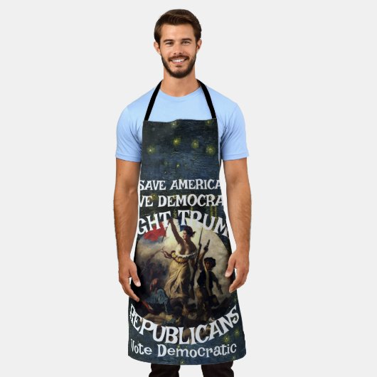 トランプ エプロン (着用した状態)