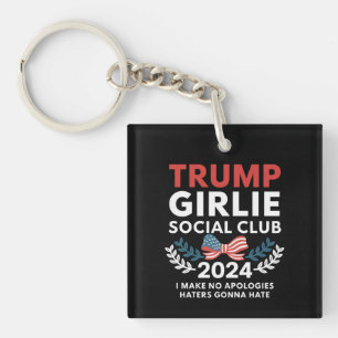 トランプ ガーリー コケット ソーシャル クラブ リボン 選挙 キーホルダー