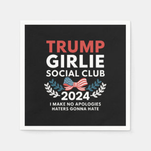 トランプ ガーリー コケット ソーシャル クラブ リボン 選挙 スタンダードカクテルナプキン