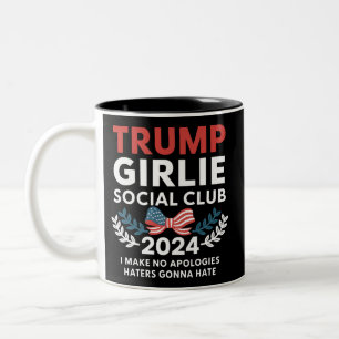 トランプ ガーリー コケット ソーシャル クラブ リボン 選挙 ツートーンマグカップ