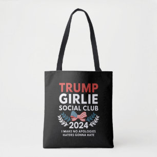 トランプ ガーリー コケット ソーシャル クラブ リボン 選挙 トートバッグ