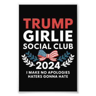 トランプ ガーリー コケット ソーシャル クラブ リボン 選挙 フォトプリント           