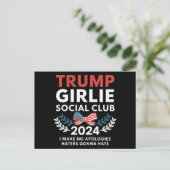トランプ ガーリー コケット ソーシャル クラブ リボン 選挙 ポストカード (スタンド正面)