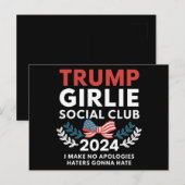トランプ ガーリー コケット ソーシャル クラブ リボン 選挙 ポストカード (正面/裏面)