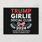トランプ ガーリー コケット ソーシャル クラブ リボン 選挙 ポストカード (正面)