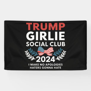 トランプ ガーリー コケット ソーシャル クラブ リボン 選挙 横断幕