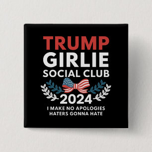 トランプ ガーリー コケット ソーシャル クラブ リボン 選挙 缶バッジ