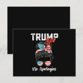 トランプ・ガール・ノー謝罪大統領の選挙 ポストカード (正面/裏面)