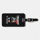 トランプ・ガール・ノー謝罪大統領の選挙 ラゲッジタグ (正面横)