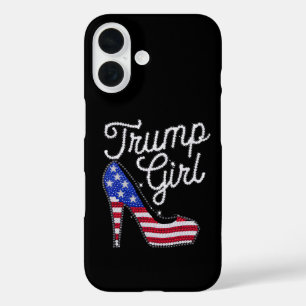 トランプ・ガール・ハイヒール・アメリカ国旗・装飾・パトリオット iPhone 16ケース