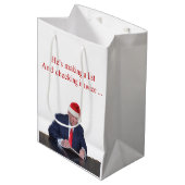 トランプ・クリスマス:彼はリストを作っている ミディアムペーパーバッグ (正面アングル)