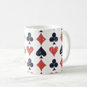 トランプ:グランジ抽象芸術パターン コーヒーマグカップ (正面右)