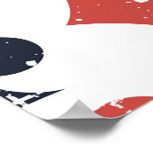 トランプ:グランジ抽象芸術パターン ポスター (角)