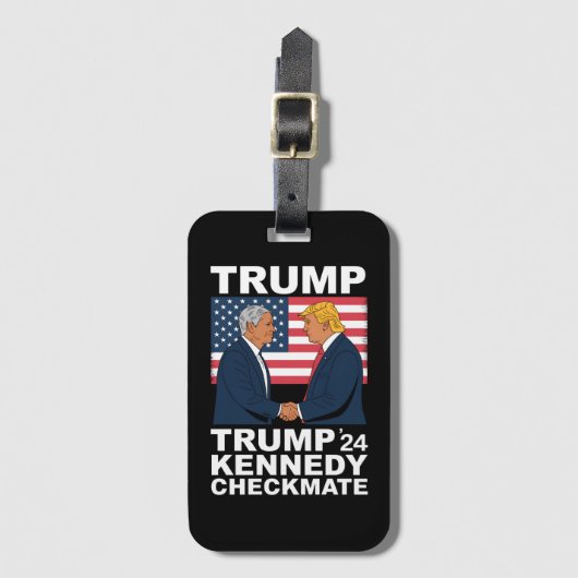 トランプ・ケネディ・チェックメイト2024投票トランプ・ケネディ ラゲッジタグ (正面縦)