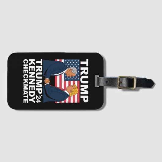 トランプ・ケネディ・チェックメイト2024投票トランプ・ケネディ ラゲッジタグ (正面横)