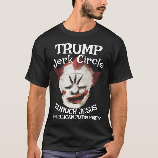 トランプ ゲイ ピエロ ラスプーチン LGBTQ 半陰陽 イエス Tシャツ (正面)