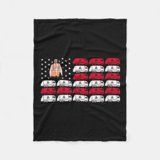 トランプ・ゲージ・トラックの労働者ベスト米国国旗M フリースブランケット