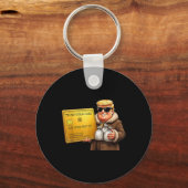 トランプ・ゴールデン・カー買ド・ビザ、金ゴールドの中でおもしろい キーホルダー (正面)